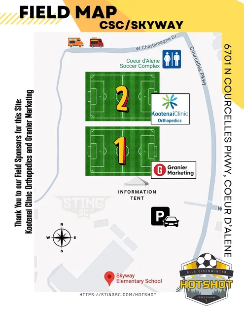 Field map for CDA Soccer Complex / Skyway Elementary